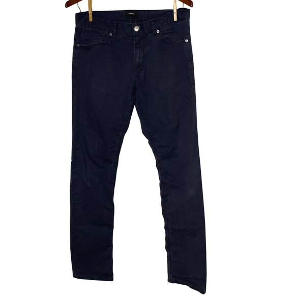Theory Men's Raffi Slim Fit Chino Pants Blue Sz 33x32 Casual Preppy - Picture 1 of 7